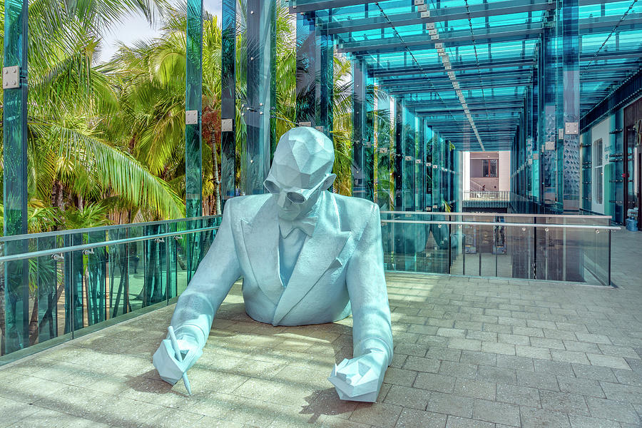 Sculpture In Miami Design District Digital Art by Laura Zeid