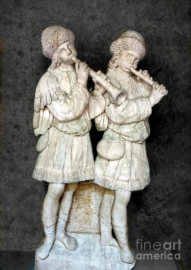 Music Photograph - Sculpture Of Renaissance Musicians by Sheila Terry/science Photo Library