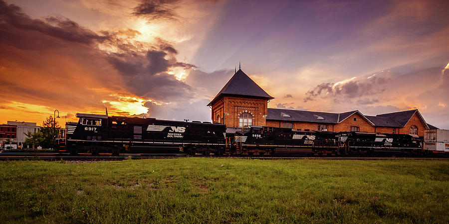 SD60E at Sunset Photograph by Greg Booher