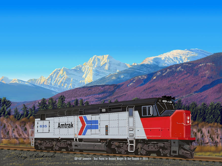 Locomotive Engine SDP-40F Digital Art by Gary F Richards
