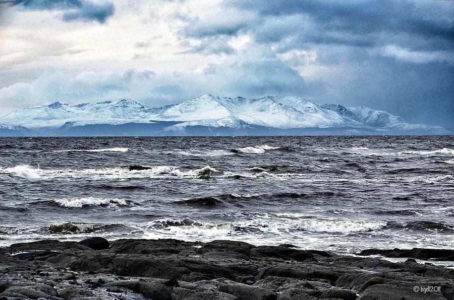 Sea And Mountain In Winter Photograph by Bgdl