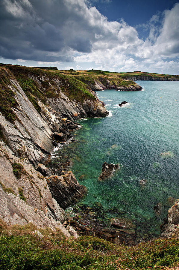 Sea Cliffs On The Pembrokeshire Coast Photograph by Michael Roberts