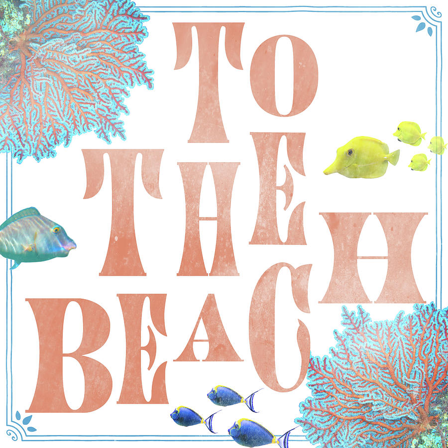 Typography Mixed Media - Sea Creatures_sign 4 by Lightboxjournal