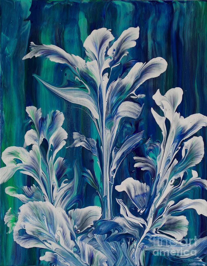 Blues Painting - Sea Flowers by Maria Martinez