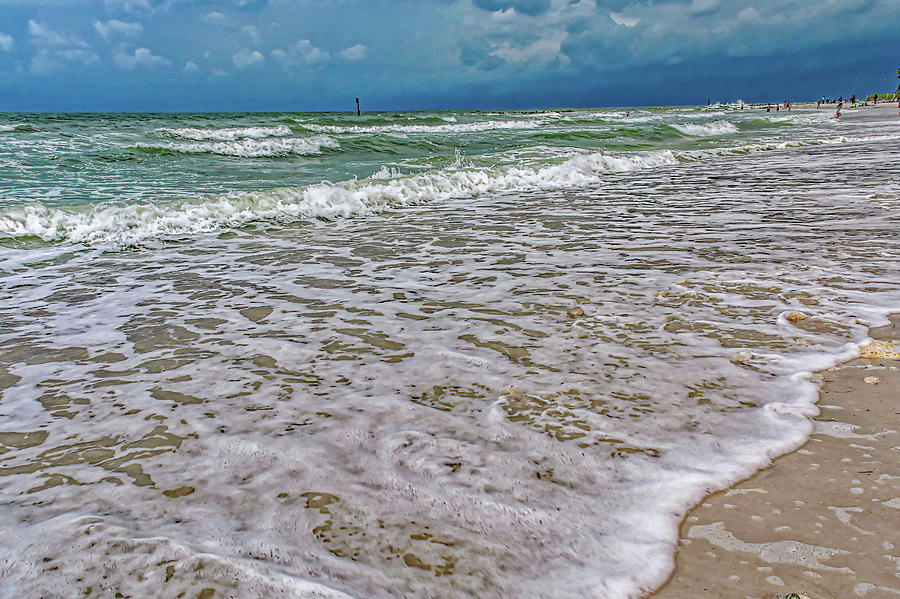 Sea Foam at Treasure Island, Florida Photograph by Rebecca Carr