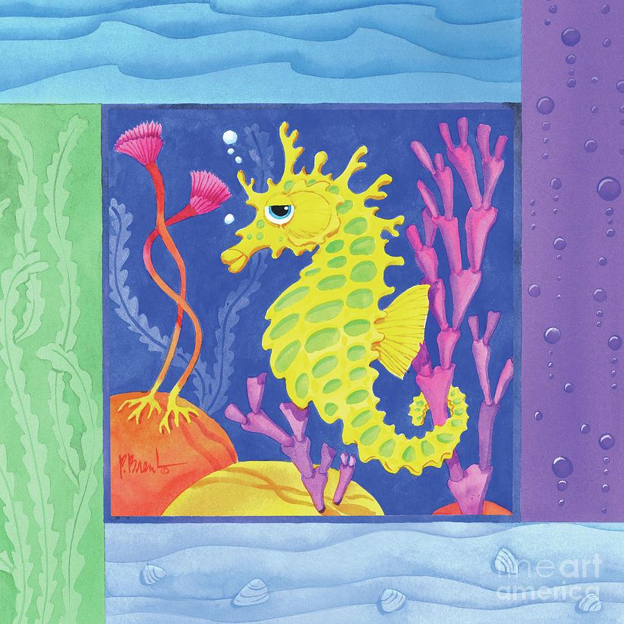 Seahorse Painting - Sea Friends - Seahorse by Paul Brent