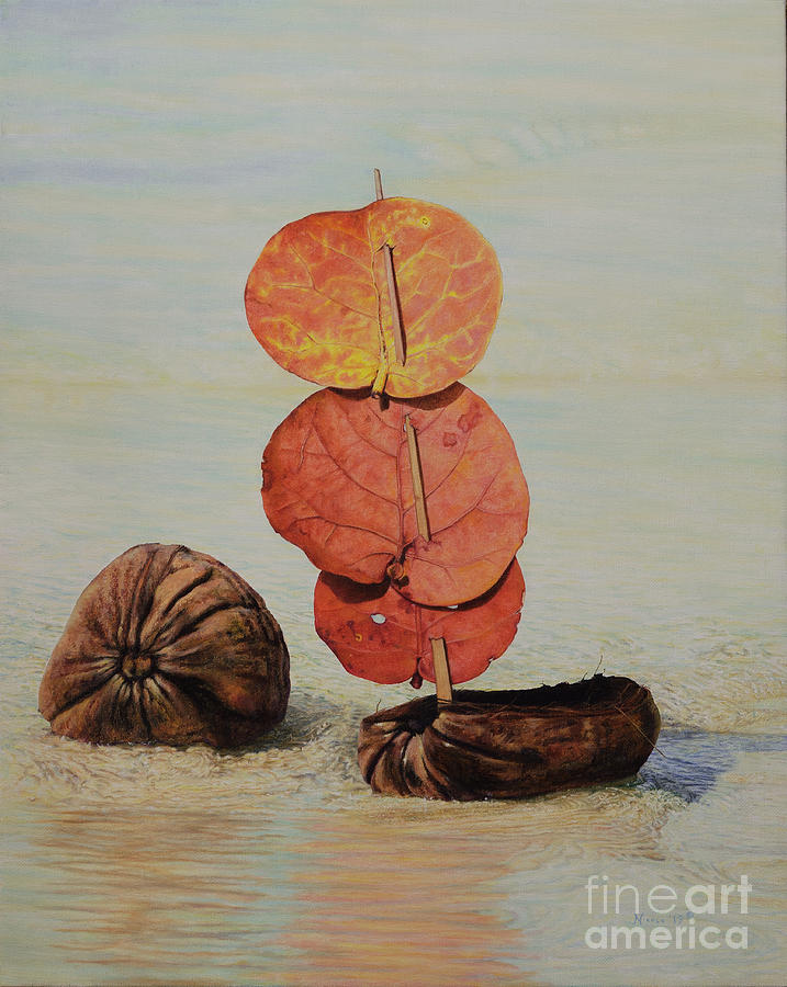 Sea Grape Sails Painting by Nicole Minnis