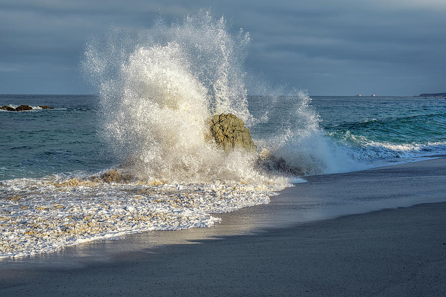 Sea Meets Rock Garrapata Beach Photograph by Joseph S Giacalone