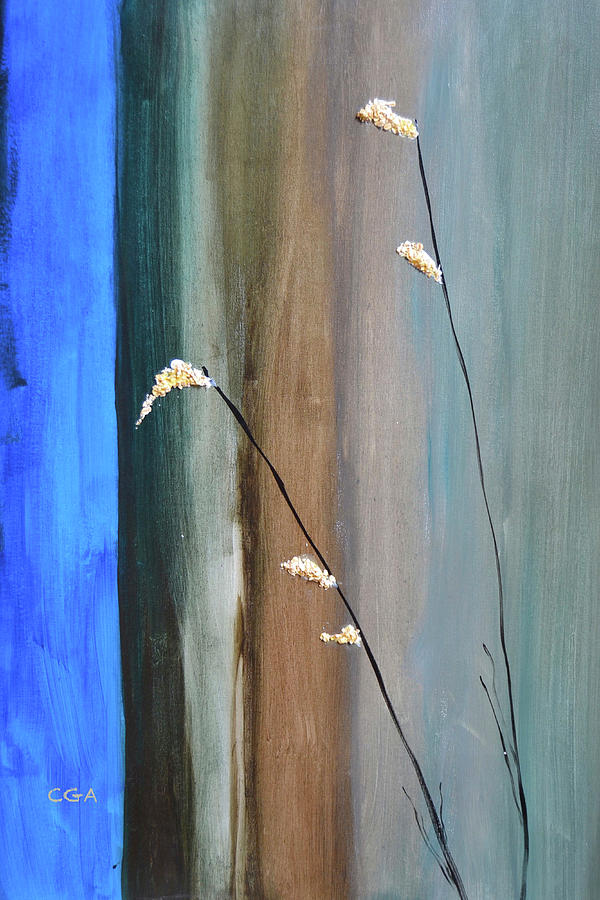 Abstract Painting - Sea Oats by Carol Grace Anderson