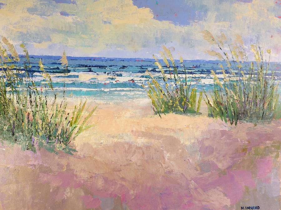 Sea Oats Painting by Mary Ann Norwood