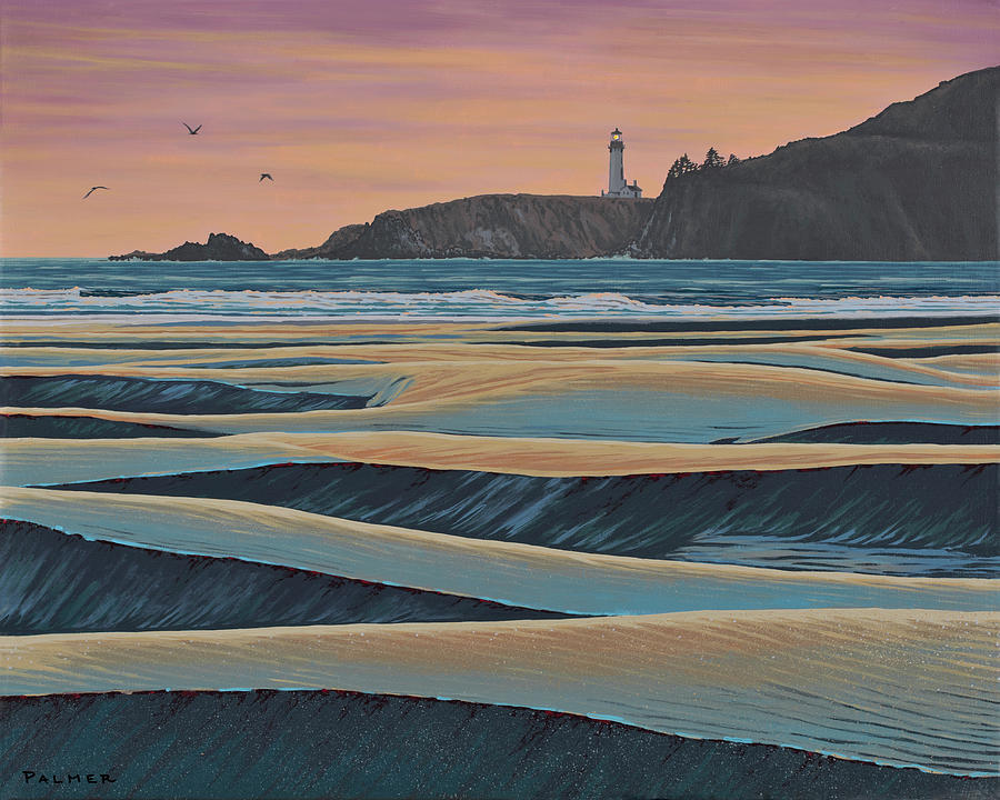Lighthouse Painting - Sea Of Dunes by Palmer Artworks