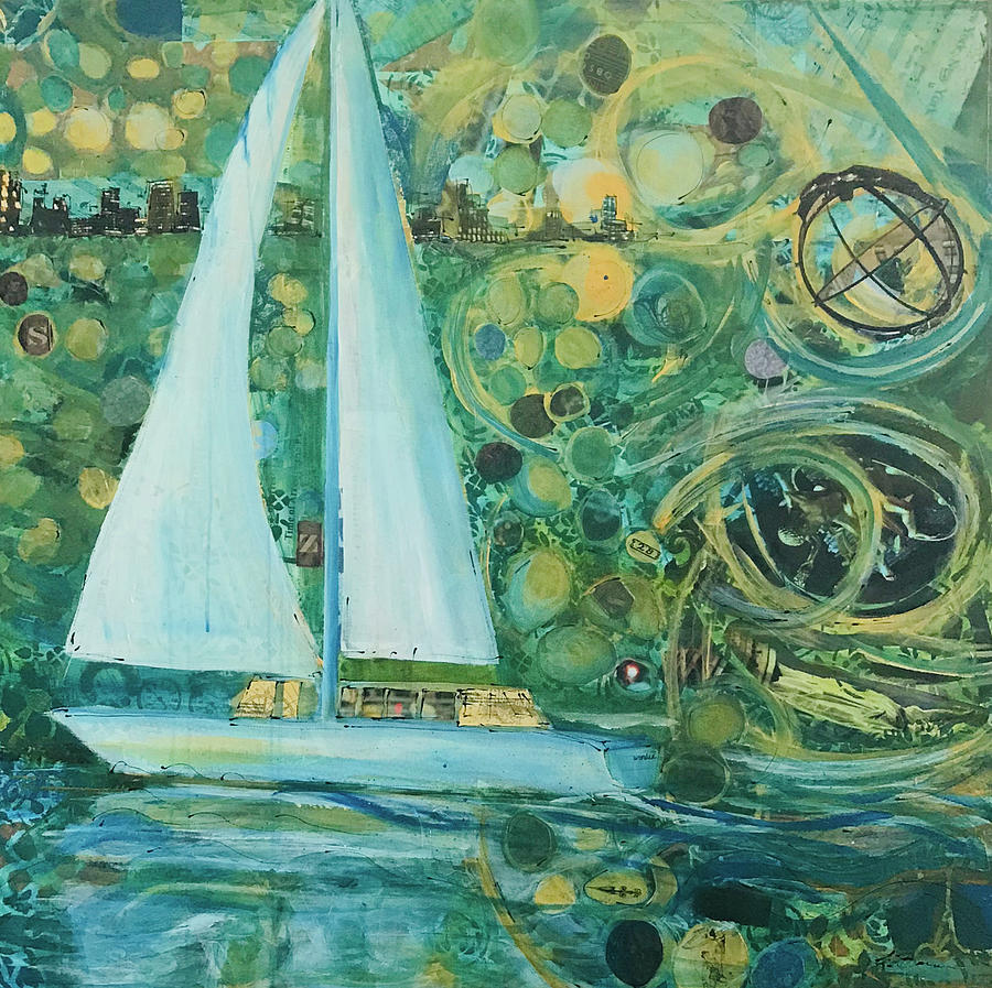 City Mixed Media - Sea of Songs by Lee Bauman City Mixed Media - Sea of Songs by Lee Bauman