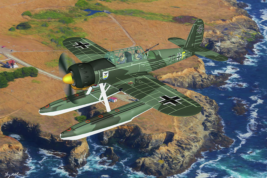 Sea Patrol over Occupied France Digital Art by Tommy Anderson
