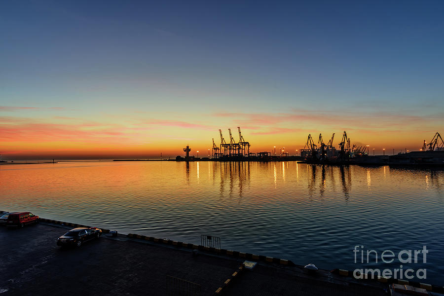 Seaport At Sunrise Photograph