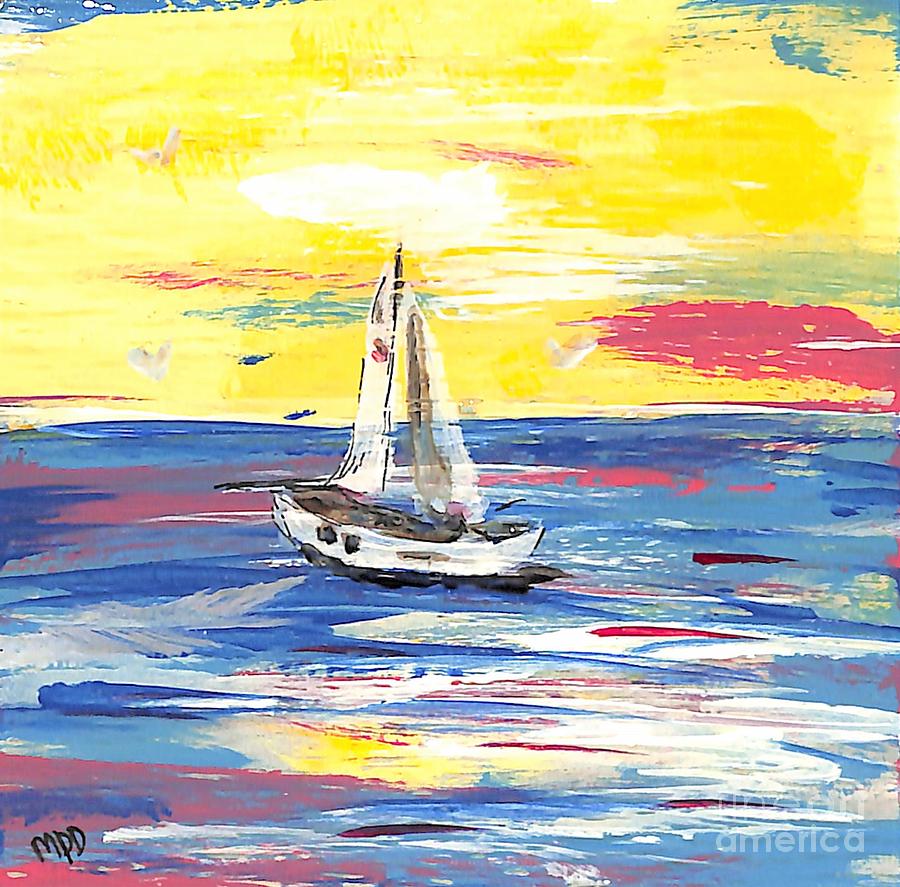Sea sail 1 Painting by Patty Donoghue