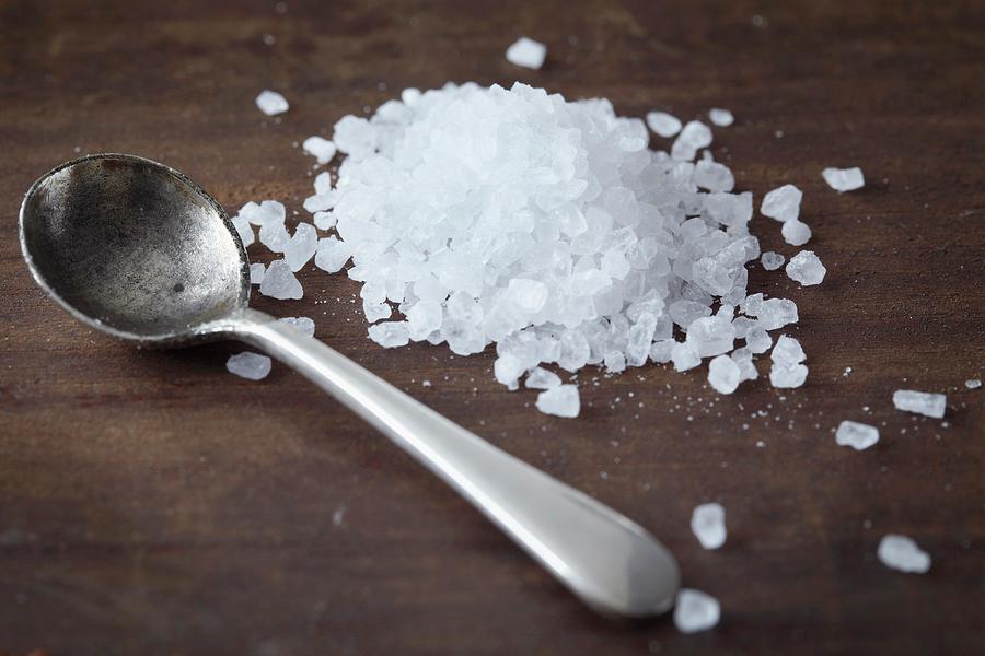 Sea Salt And A Spoon Photograph by Debby Lewis-harrison