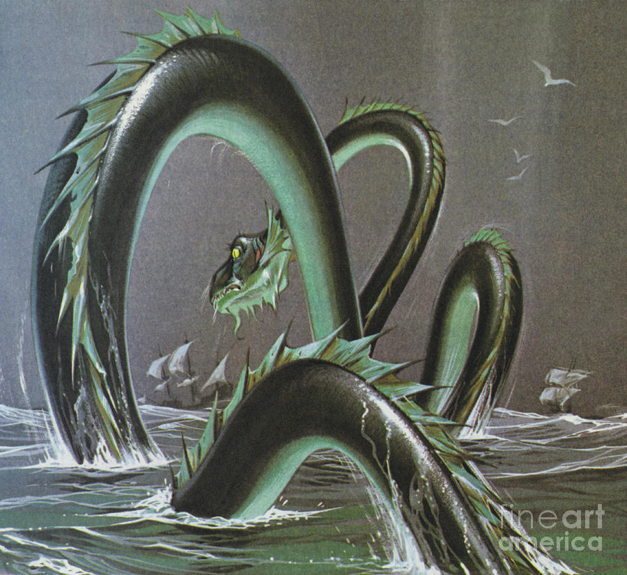 Sea Serpents Painting by Angus McBride