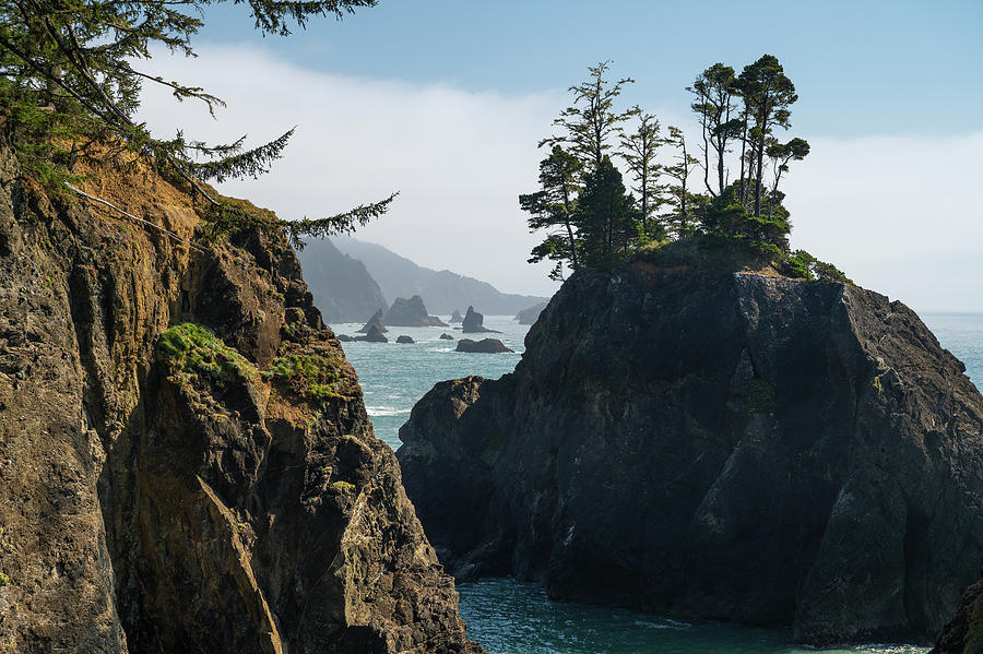 Sea Stacks Along The Rugged Oregon Coast Photograph by Cavan Images ...