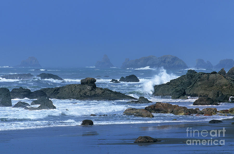 Sea Stacks And Surf Harris State Beach Oregon Photograph by Dave Welling