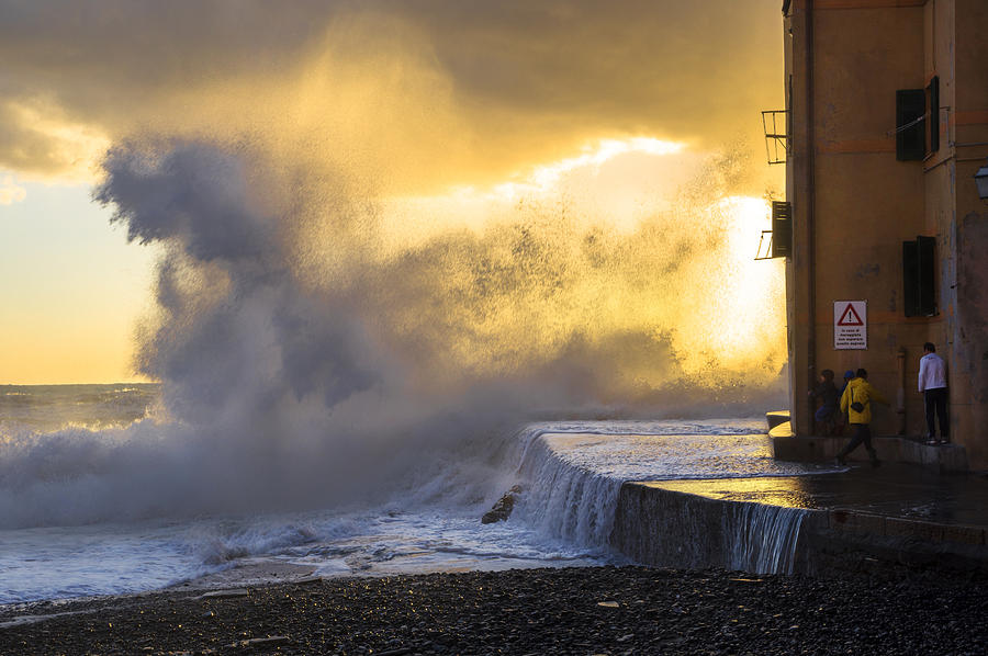 Sea Storm In Genoa Photograph by Alessandro Traverso