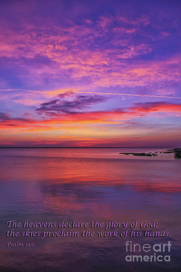 Sea Sunset Psalm 19 Photograph by Randy Steele