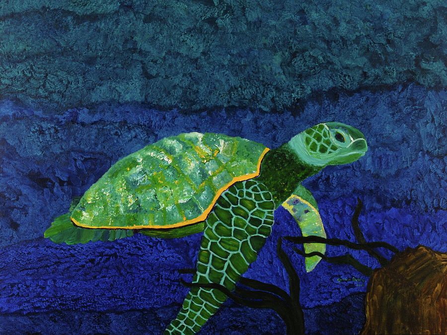 Sea Turle Painting by Jessica Dubois - Fine Art America