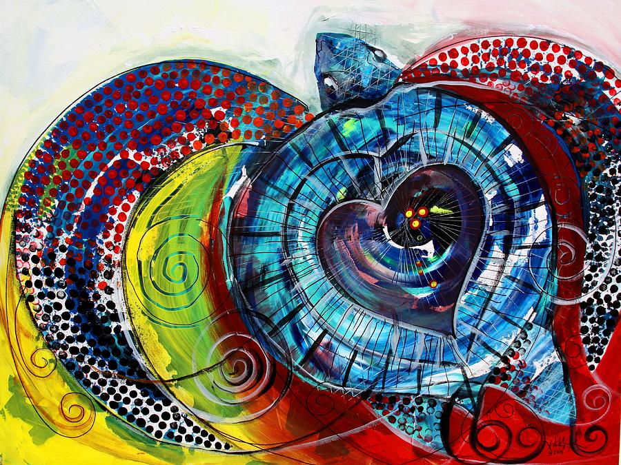 Sea Turtle and Love, 3 Painting by J Vincent Scarpace