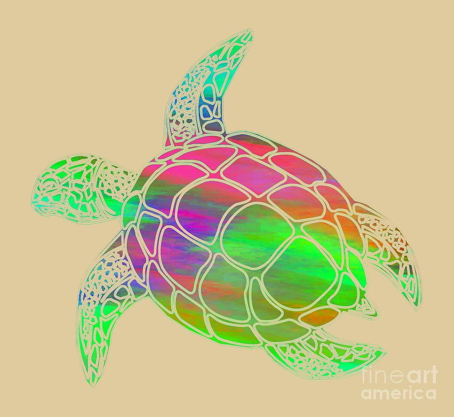 Sea Turtle Digital Art by David Millenheft