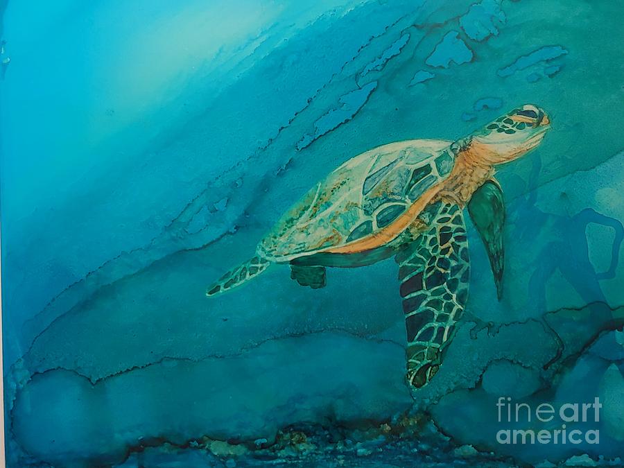 Sea Turtle II Painting by Gale Champion - Fine Art America