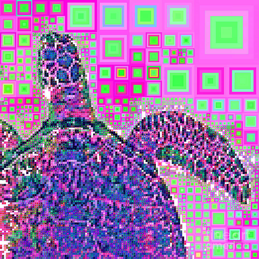 Sea Turtle in Abstract Squares 20190202sq m90 Photograph by Wingsdomain Art and Photography