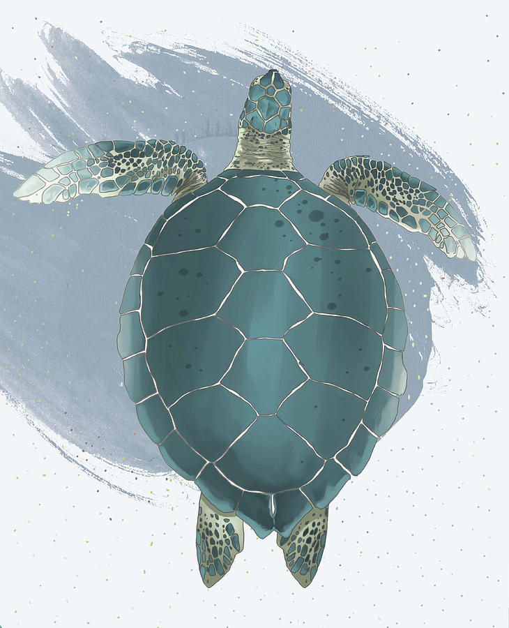 Sea Turtle Mixed Media by Lucca Sheppard
