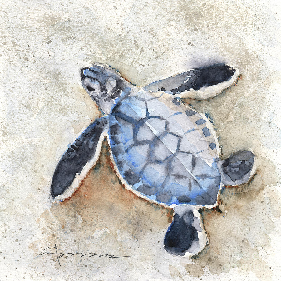 Sea Turtle No. 29 Painting by Claudia Hafner