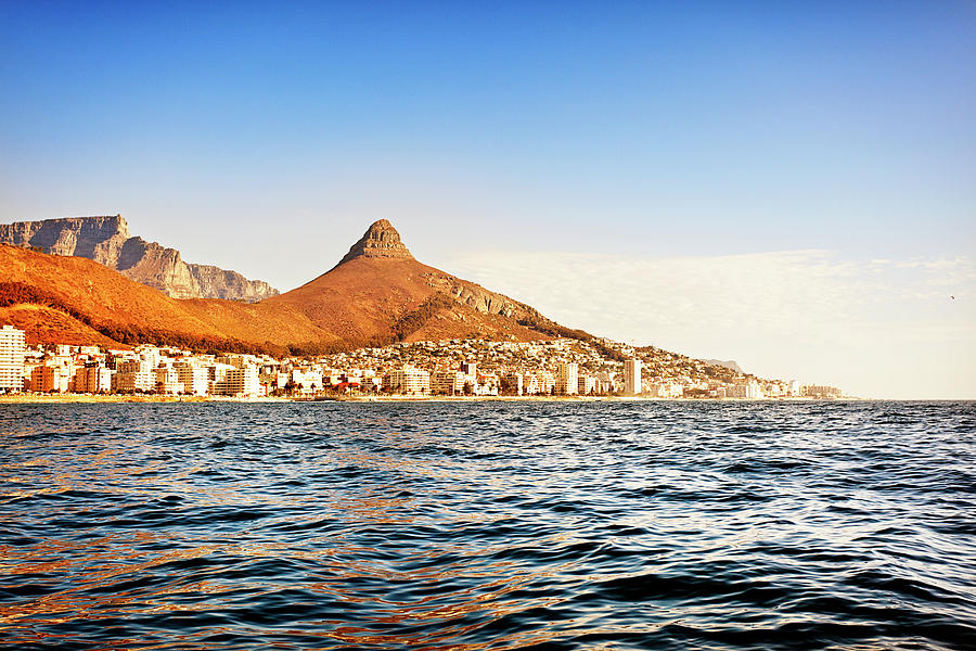 Sea View Of Lions Head And Cape Town Photograph by Clicknique