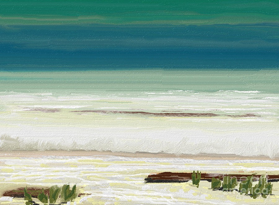 Sea Waves At Port Phillip Bay Digital Art by Julie Grimshaw