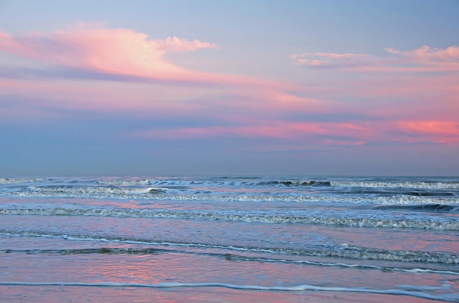 Sea With Sunset Photograph by Amy Hudechek