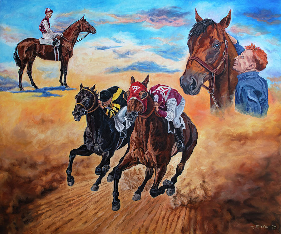 Seabiscuit Painting by Jana Goode