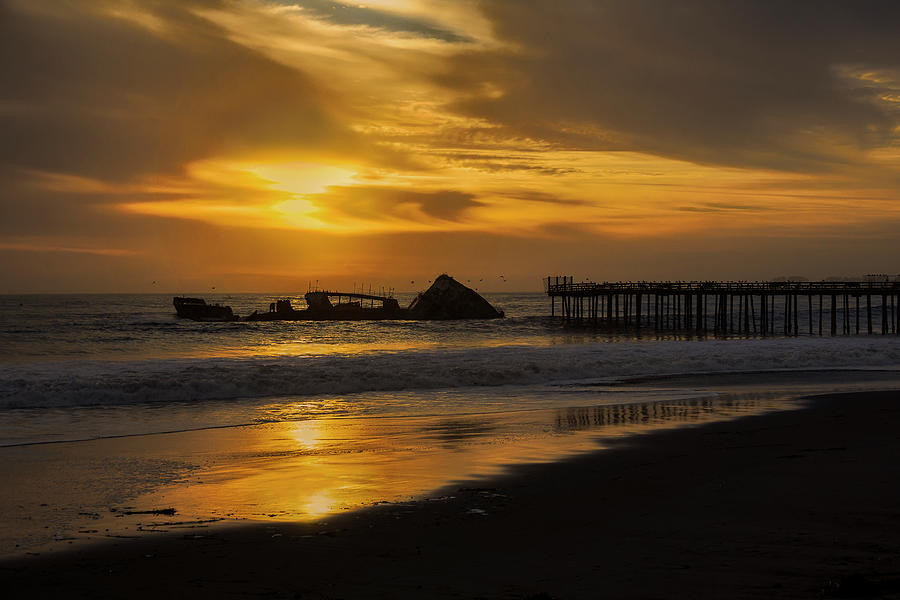 Seacliff Beach Sunset Photograph by Elizabeth Waitinas