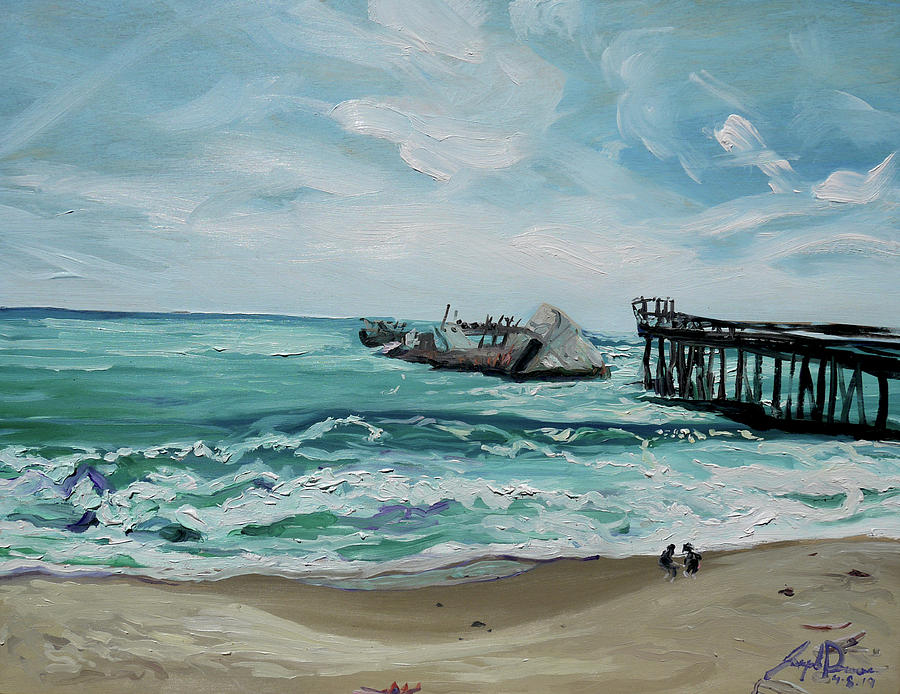 Seacliff Shipwreck Painting by Joseph Demaree