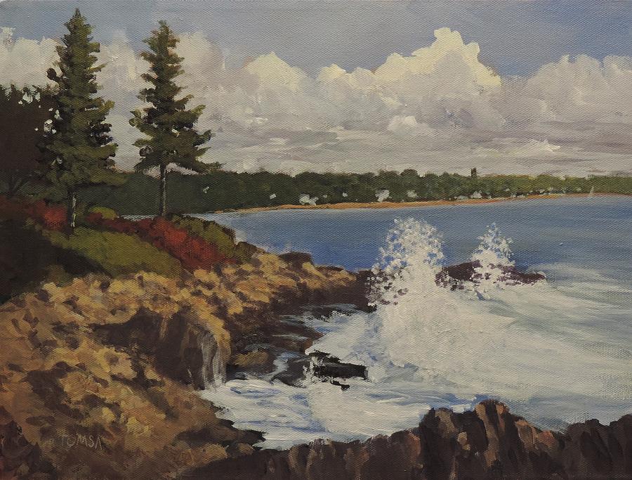 Seacoast Pines Painting by Bill Tomsa