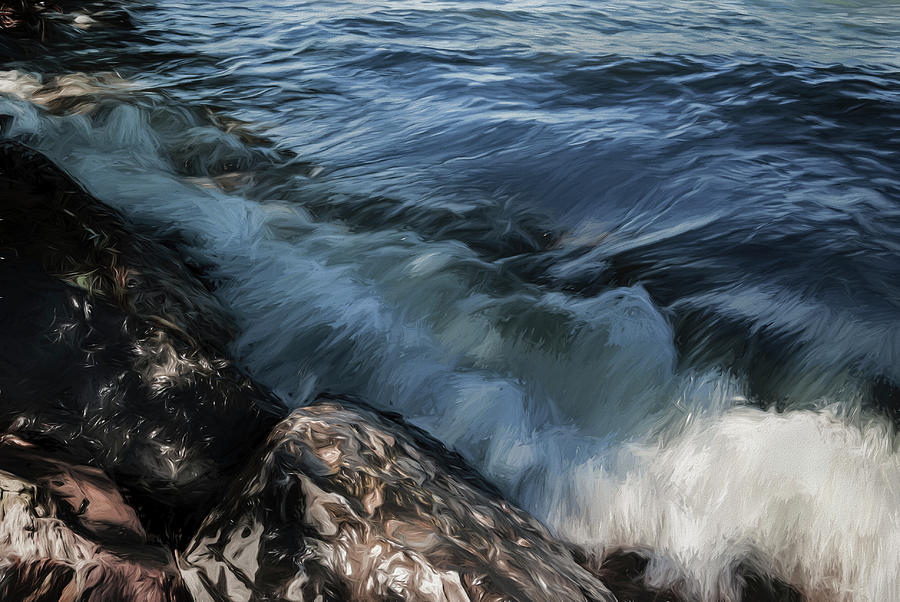 Ocean Photograph - Seacoast With Crashing Waves by Anthony Paladino