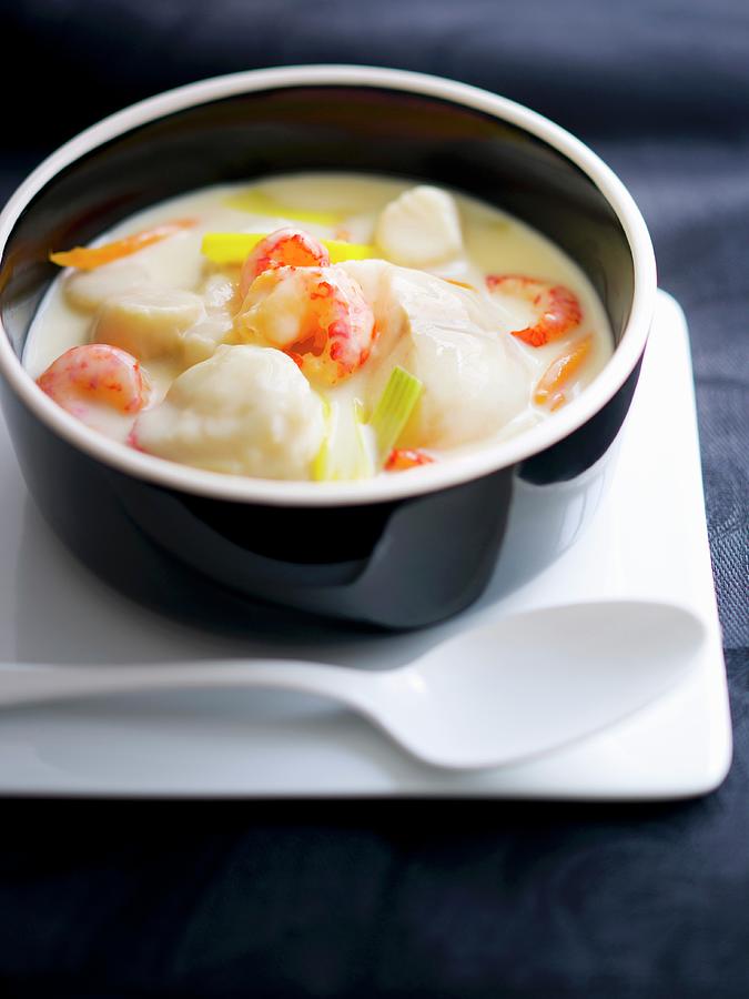 Seafood Chowder Photograph by Roulier-turiot