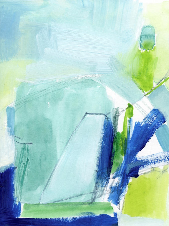 Abstract Painting - Seaglass Harbor I by Victoria Barnes