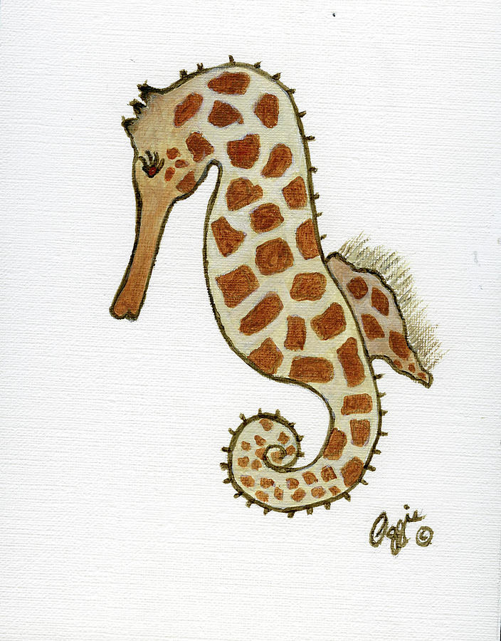 Seahorse Animal Print Painting by Stephanie Agliano