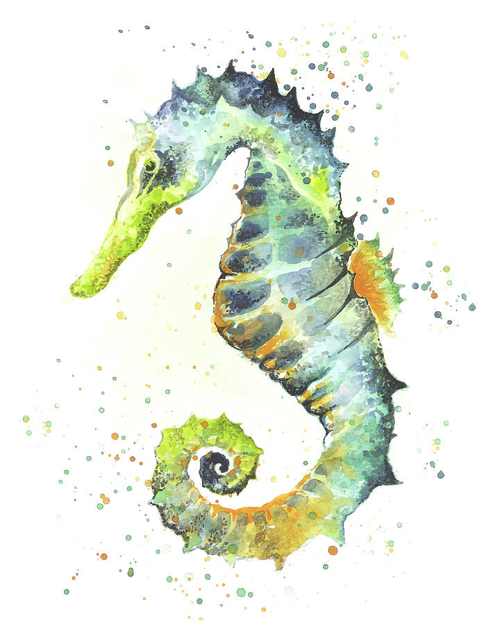 Seahorse Painting by Ioana Cretu - Fine Art America