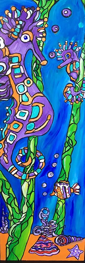 Seahorses Painting by Michelle Gonzalez - Fine Art America