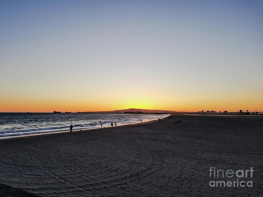 Seal Beach at Sunset Photograph by Elizabeth M