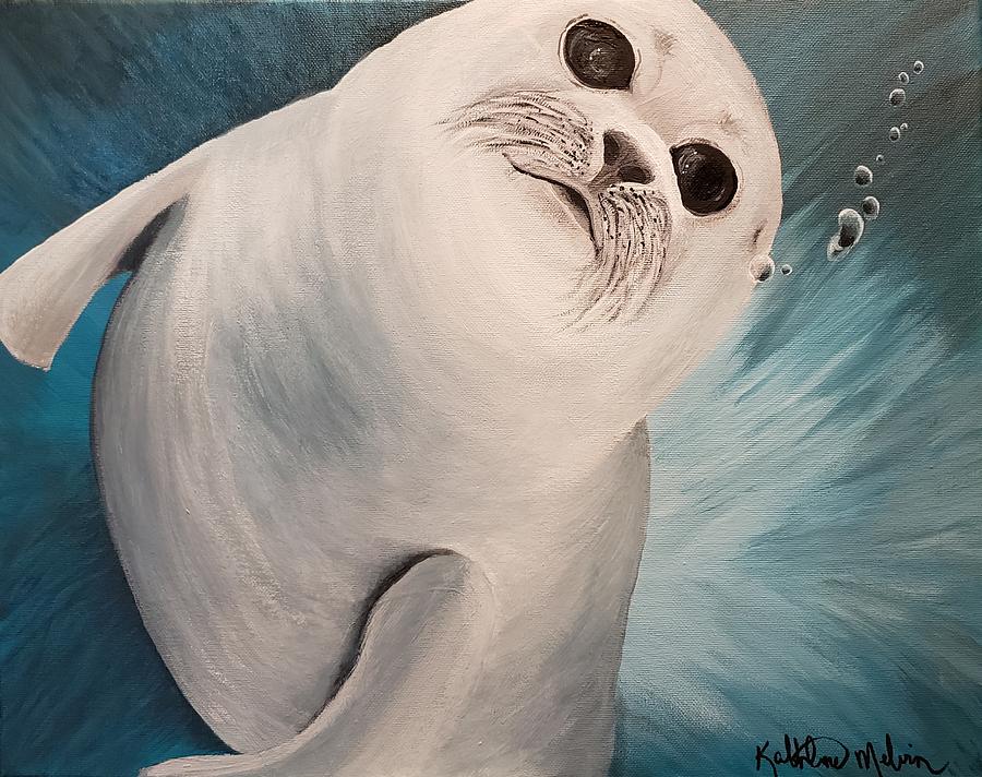 Seal pup Painting by Kathlene Melvin