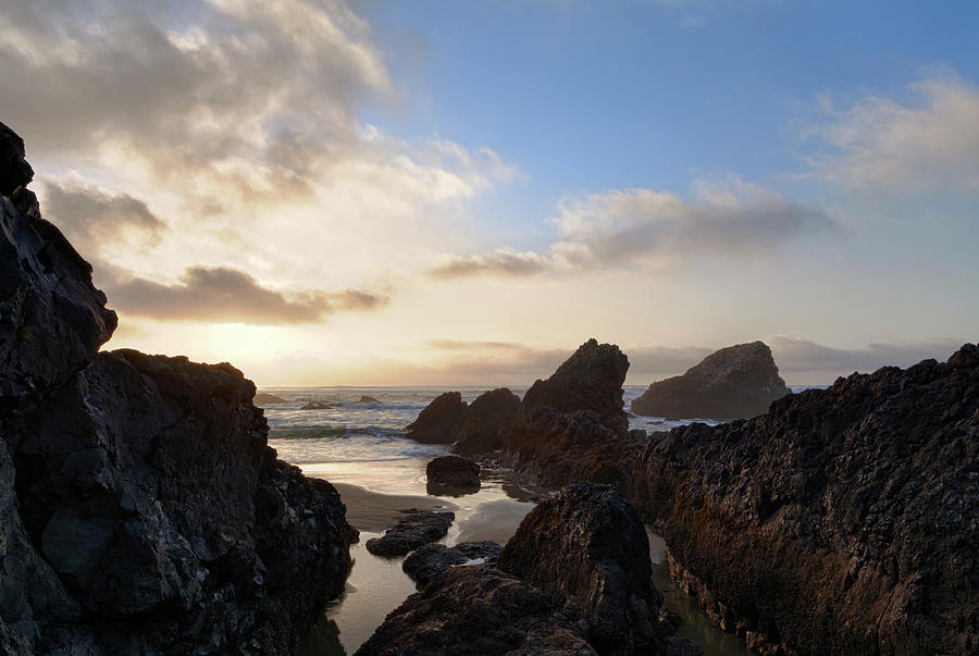 Seal Rocks Sunset Photograph by Justinreznick