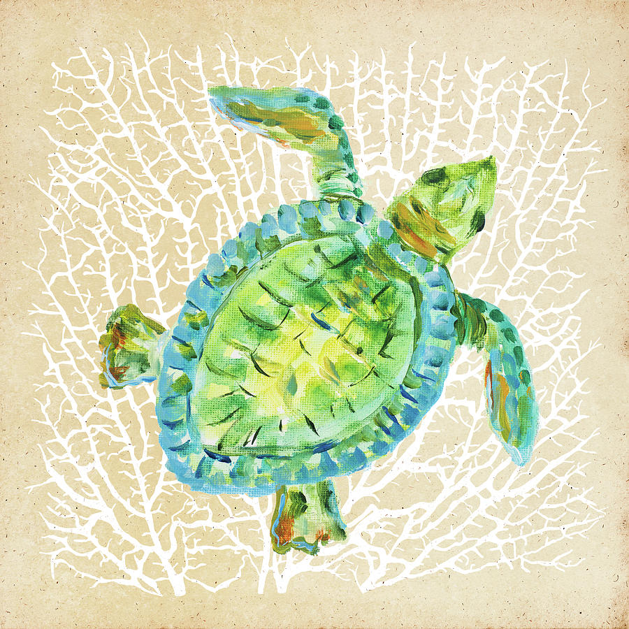 Sealife Turtle Painting by South Social D