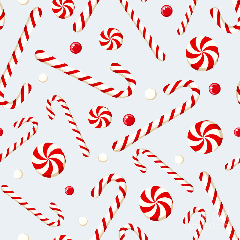 Treat Digital Art - Seamless Background With Christmas by Naddya